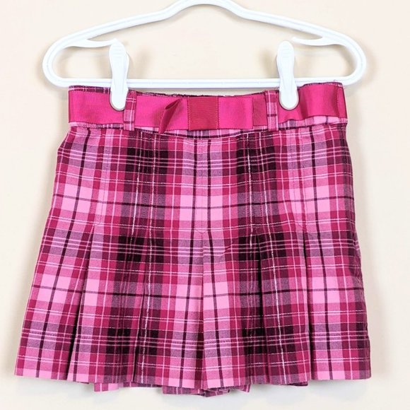 H&M Hot Pink Plaid Girls Skirt XS - Picture 1 of 7